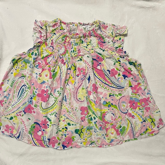 crown & ivy Tops - crown & ivy Pastel Paisley Dress in Pink, Green & Blue